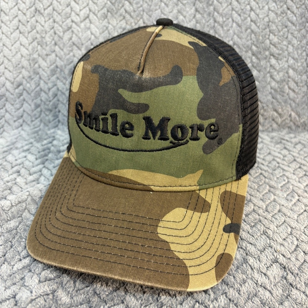New Era Roman Atwood Smile More Camo Trucker Hat 9FORTY Snapback NE205